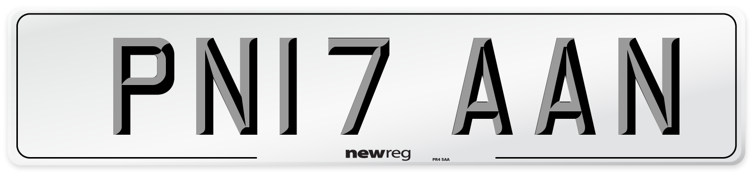 PN17 AAN Number Plate from New Reg